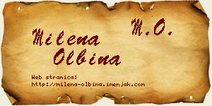 Milena Olbina vizit kartica